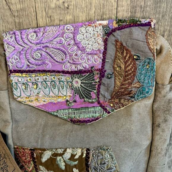 Canvas Crossbody Purse Vintage Fabric Bag FAST SHIP NeW - Picture 2 of 11